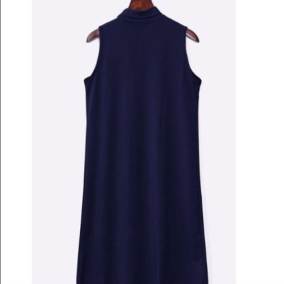 Depway Casual Turtleneck Mini Dress in navy blue - Picture 3 of 3